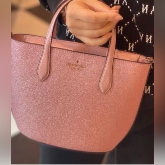 NWT RETAIL $329 KATE SPADE GLIMMER SATCHEL CROSSBODY Mitten Pink - Picture 6 of 10